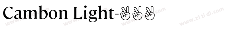 Cambon Light字体转换